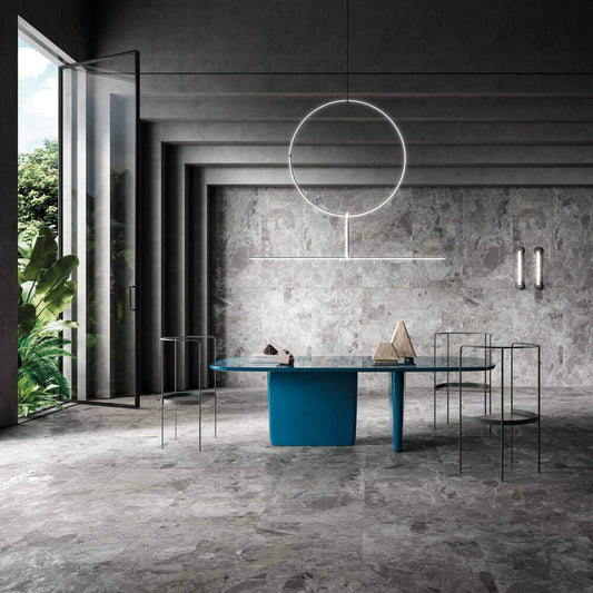 Happy Floors Mun 24" x 48" Porcelain Tile Dark