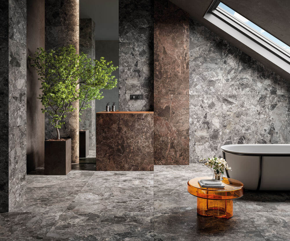 Happy Floors Mun 24" x 48" Porcelain Tile Beige