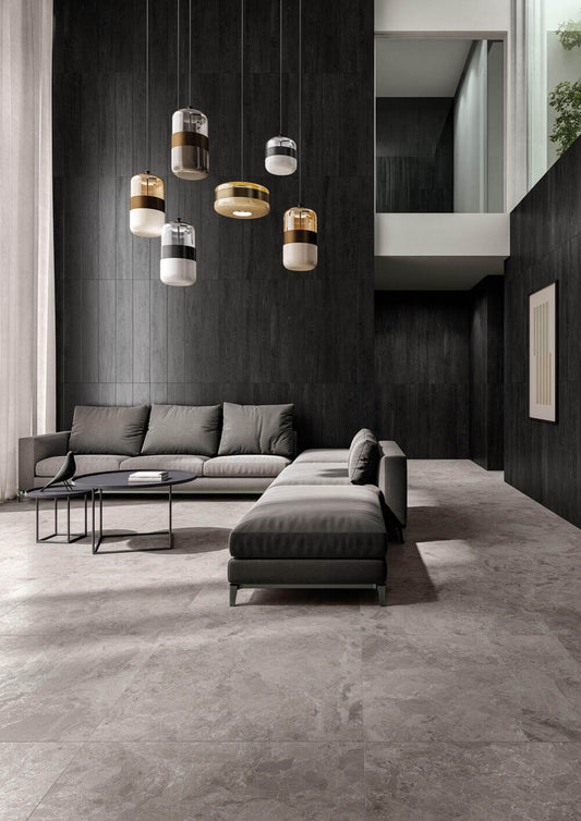 Happy Floors Mun 36" x 36" Porcelain Tile Dark