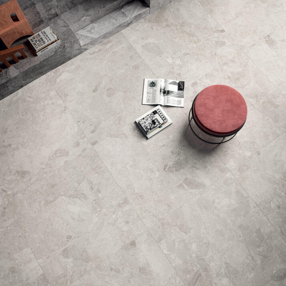 Happy Floors Mun 36" x 36" Porcelain Tile Grey