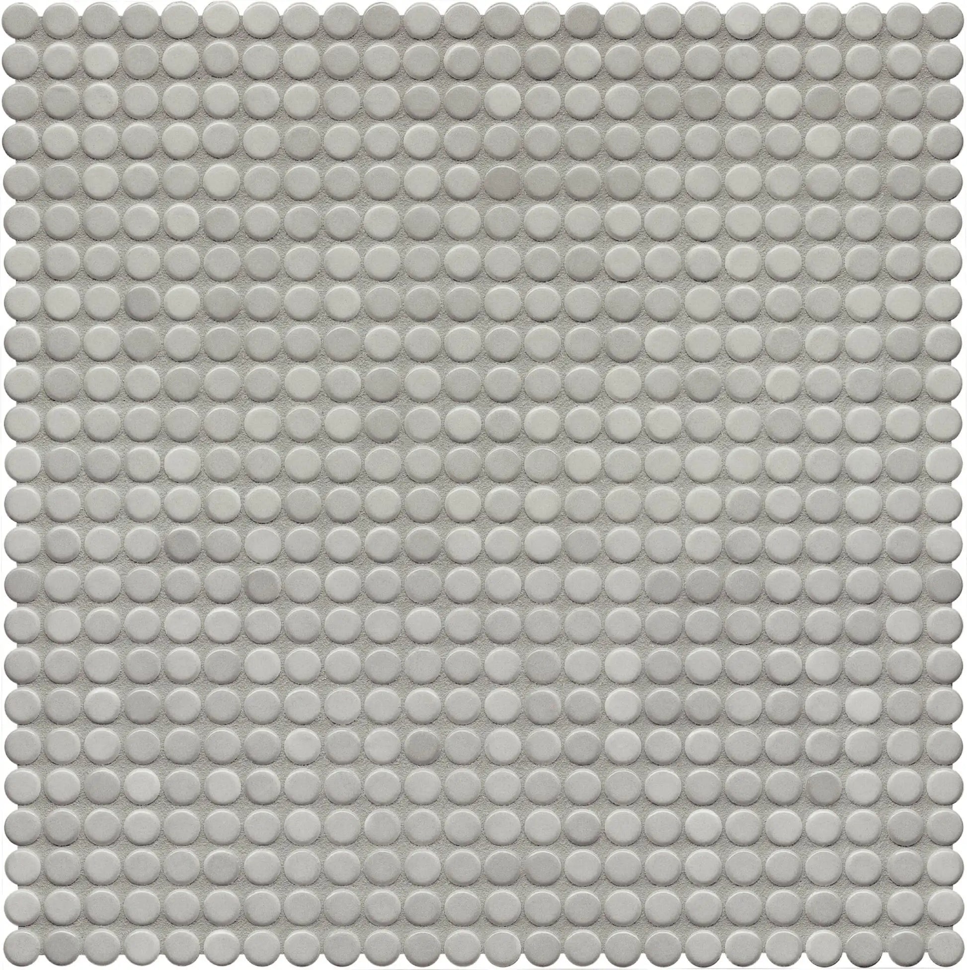 Agrob Buchtal Loop 0.5" x 0.5" Round 12.44" x 12.44" Porcelain Mosaic Steel Blue
