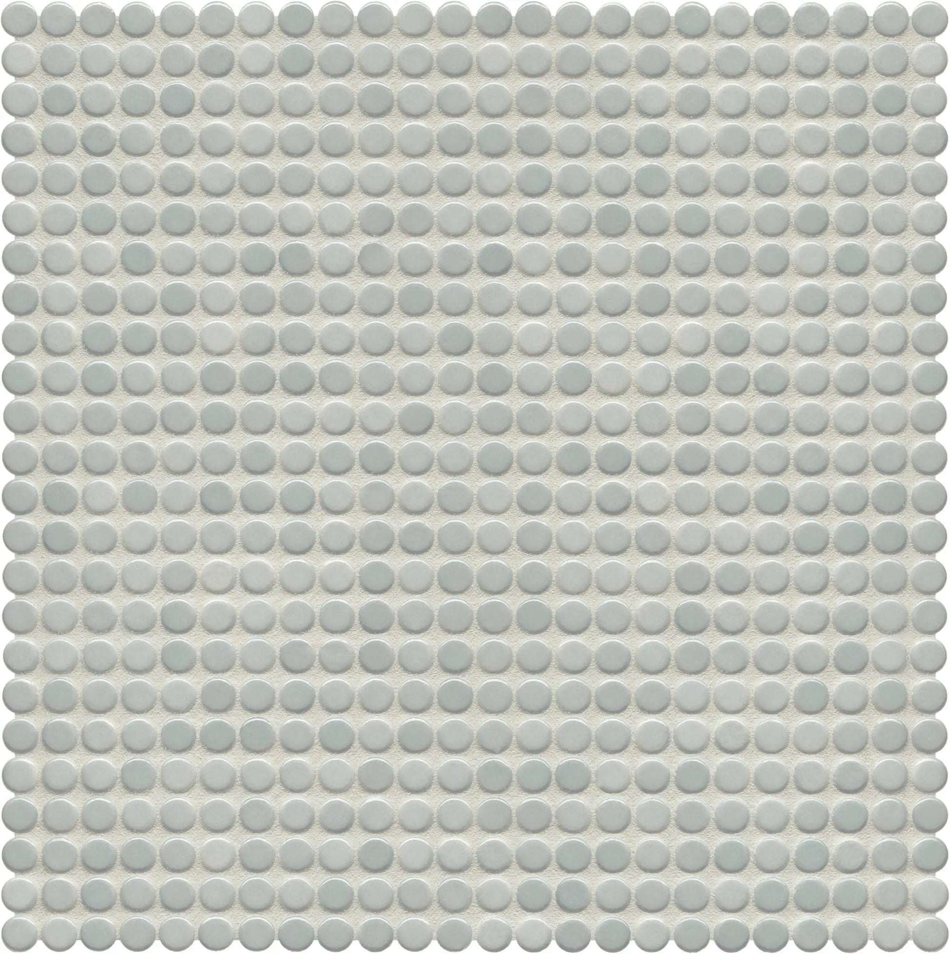 Agrob Buchtal Loop 0.5" x 0.5" Round 12.44" x 12.44" Porcelain Mosaic Light Diamond Gray