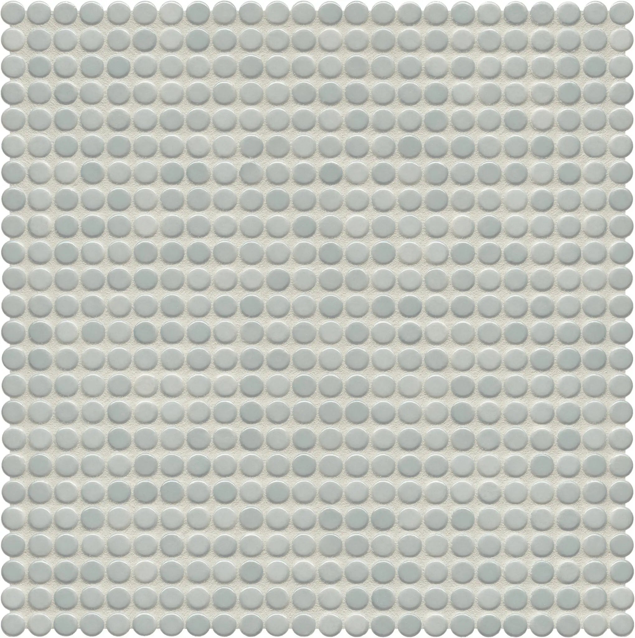 Agrob Buchtal Loop 0.5" x 0.5" Round 12.44" x 12.44" Porcelain Mosaic Light Diamond Gray