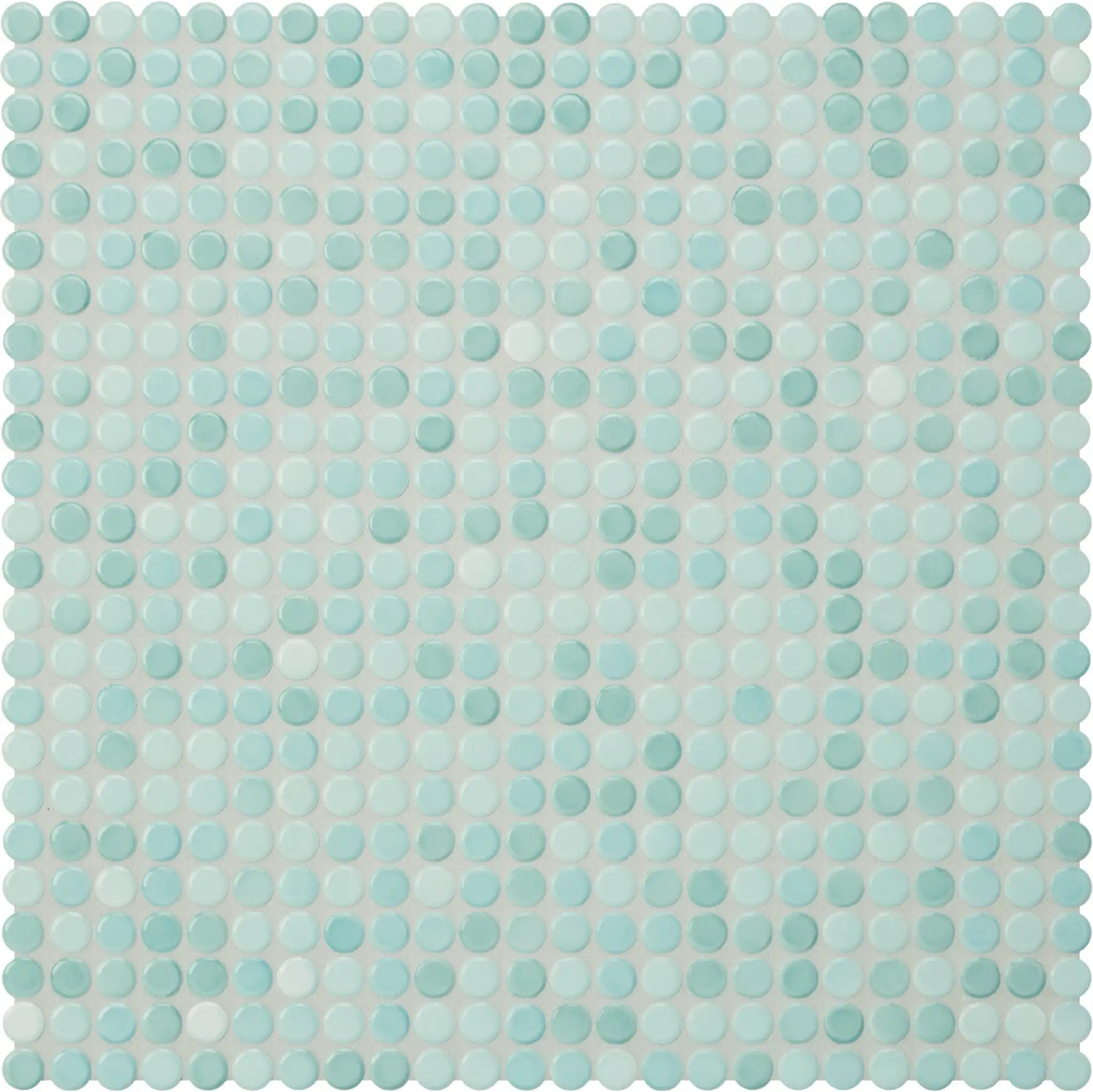 Agrob Buchtal Loop 0.5" x 0.5" Round 12.44" x 12.44" Porcelain Mosaic Denim
