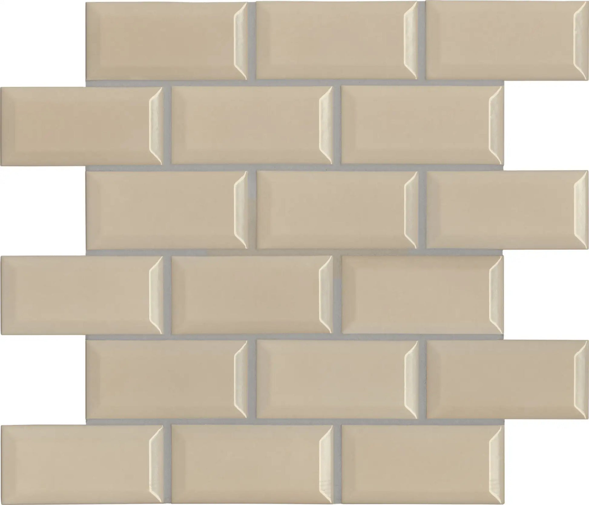 Agrob Buchtal District 2 x 4 Beveled 12.44" x 12.44" Porcelain Mosaic Burgundy Red