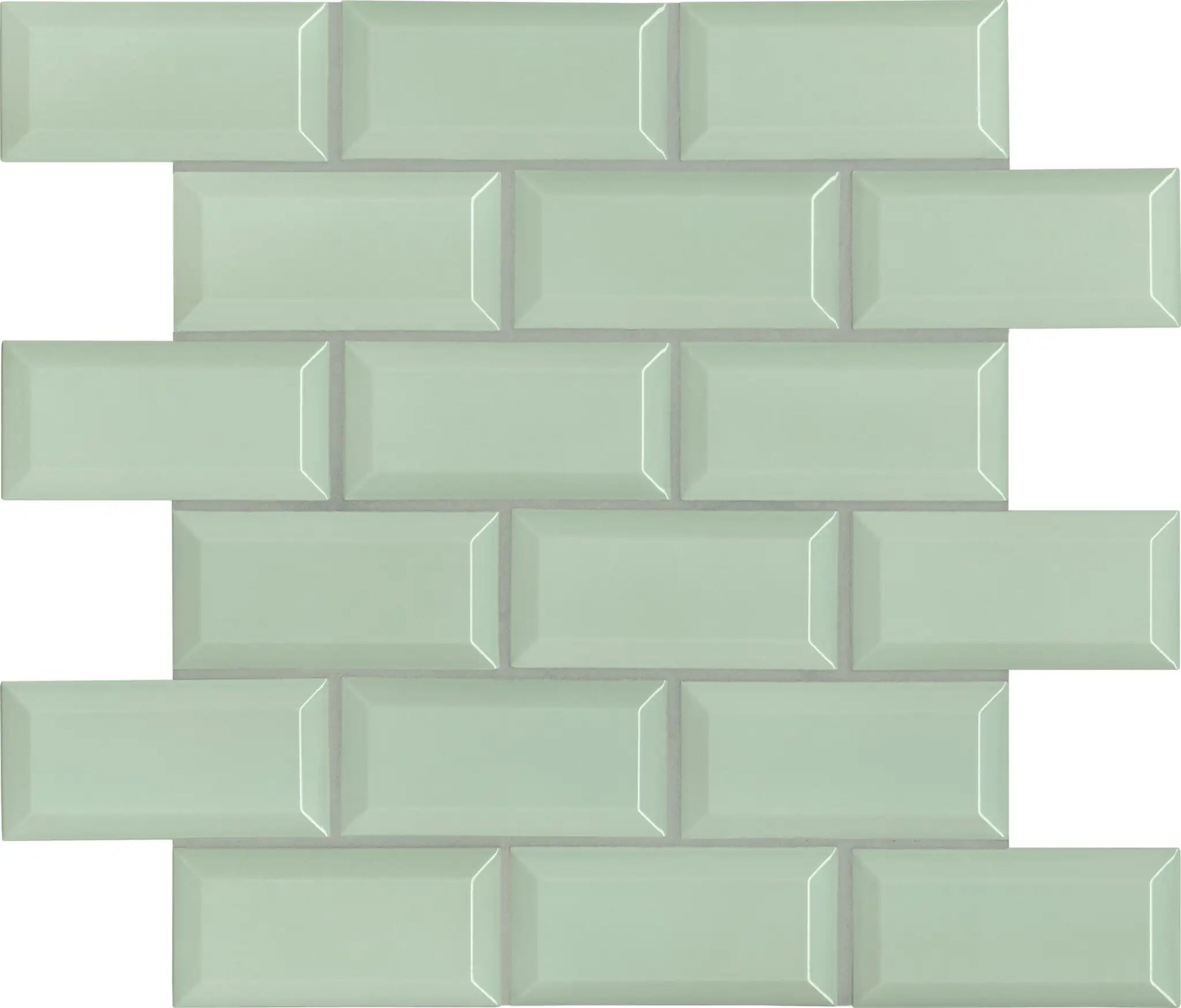 Agrob Buchtal District 2 x 4 Beveled 12.44" x 12.44" Porcelain Mosaic Racing Green