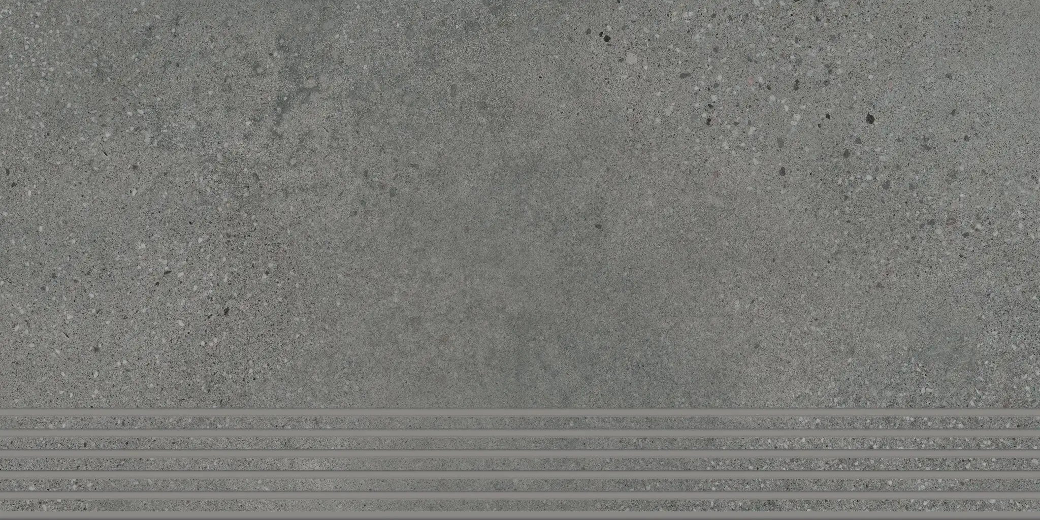 Agrob Buchtal Trio Stair 12" x 24" Porcelain Tile Mud Grey