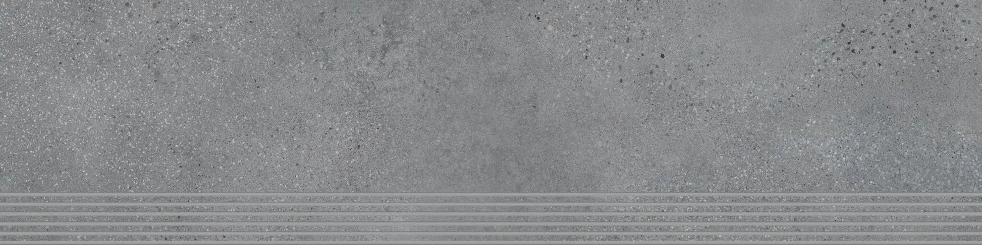 Agrob Buchtal Trio Stair 12" x 48" Porcelain Tile Iron Grey