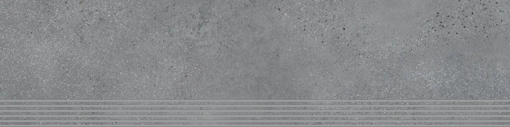 Agrob Buchtal Trio Stair 12" x 48" Porcelain Tile Iron Grey