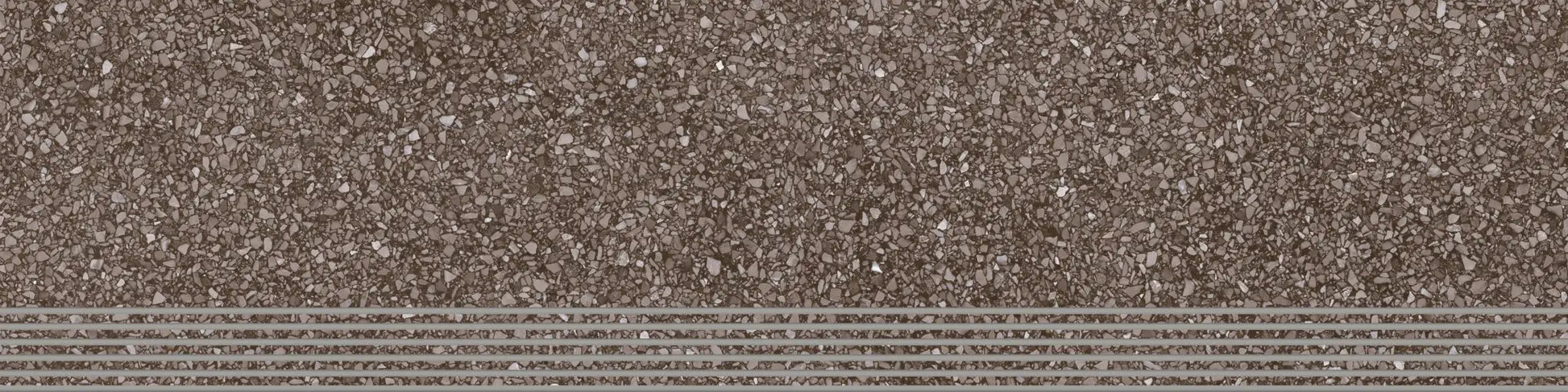 Agrob Buchtal Trio Terrazzo Stair 12" x 48" Porcelain Tile Terrazzo Red
