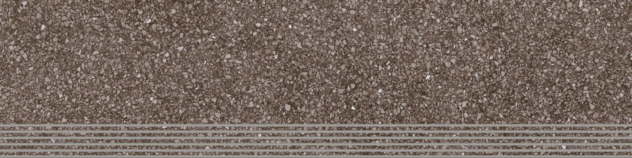 Agrob Buchtal Trio Terrazzo Stair 12" x 48" Porcelain Tile Terrazzo Red