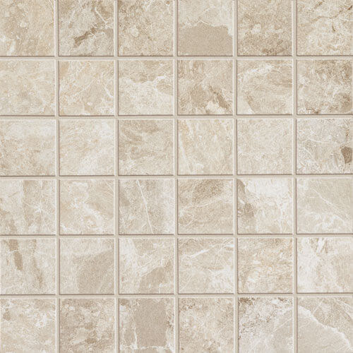 Happy Floors Mun 2 x 2 12" x 12" Porcelain Mosaic Beige
