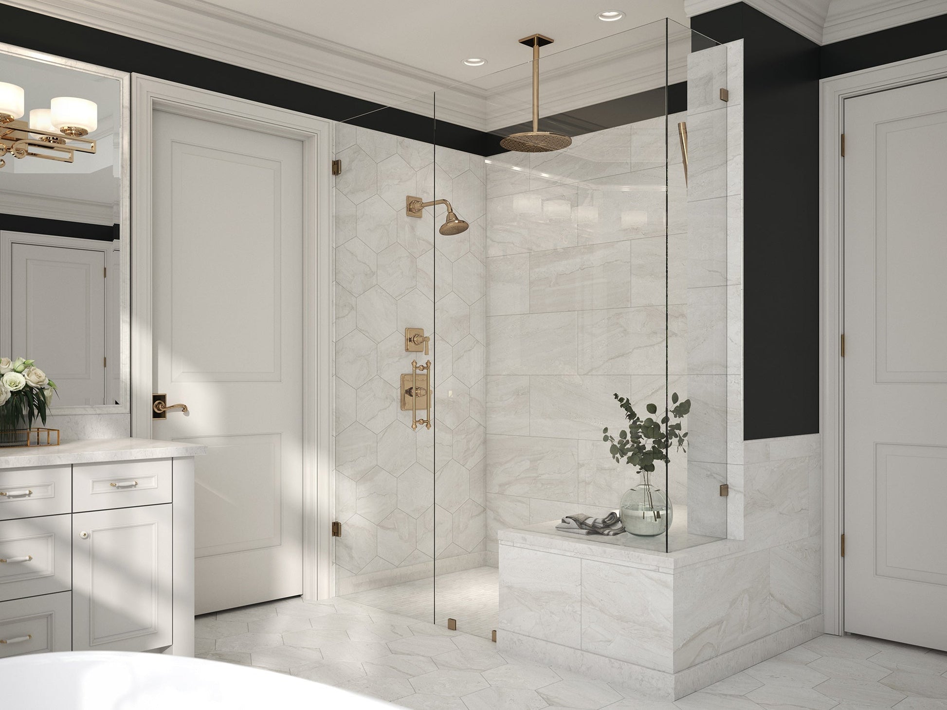 Anthology Marbleridge Reserve 12" x 24" Porcelain Tile Ashen Silk Polished