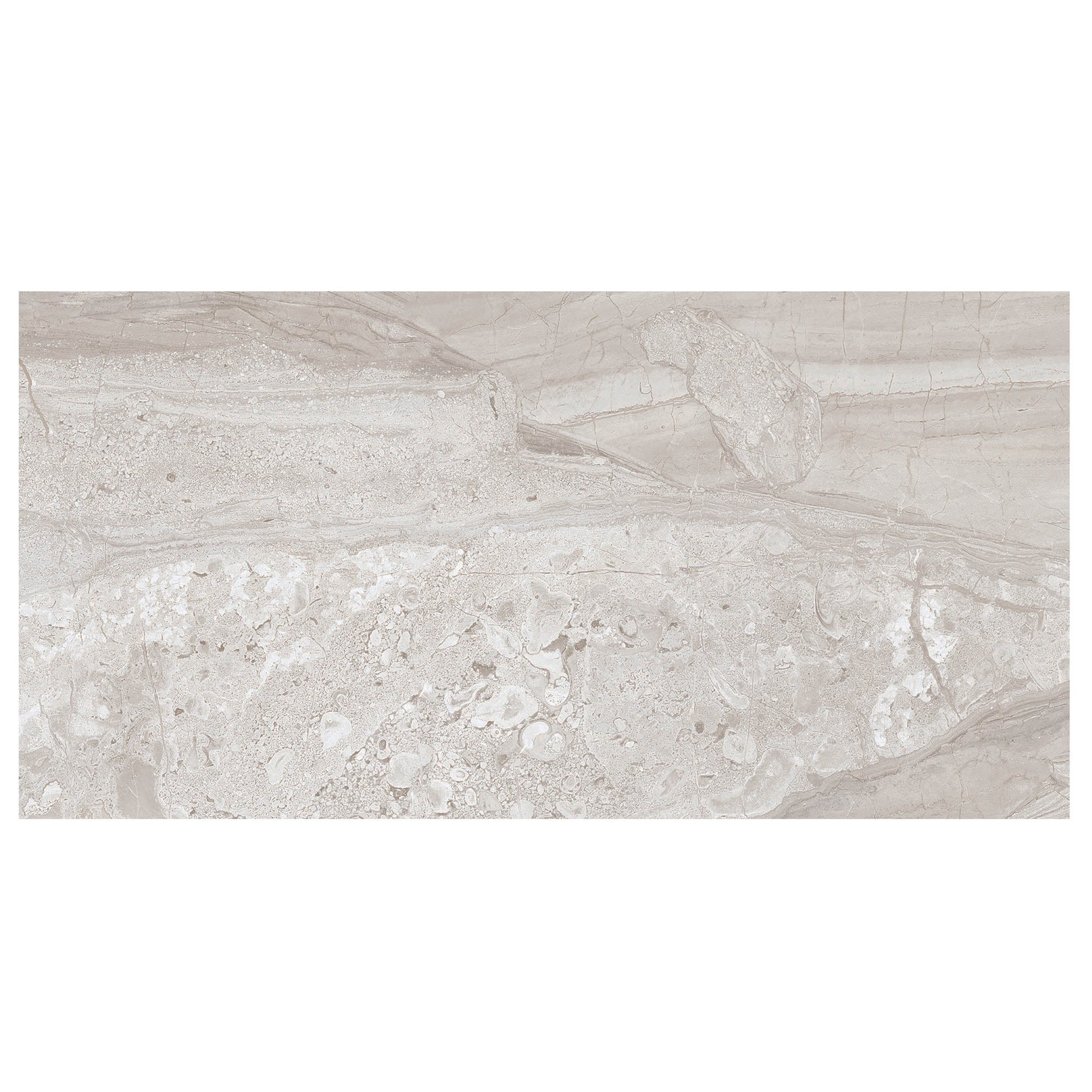 Anthology Marbleridge Reserve 12" x 24" Porcelain Tile Misty Silk Polished