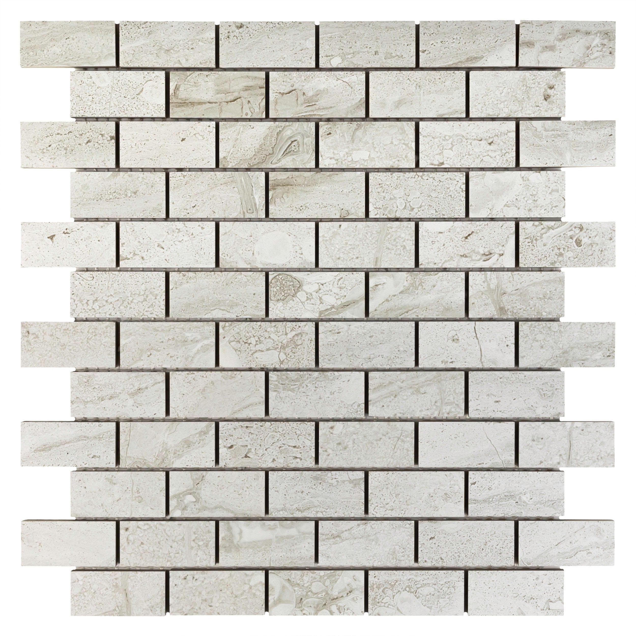 Anthology Marbleridge Reserve 1 x 2 11" x 11" Porcelain Mosaic 