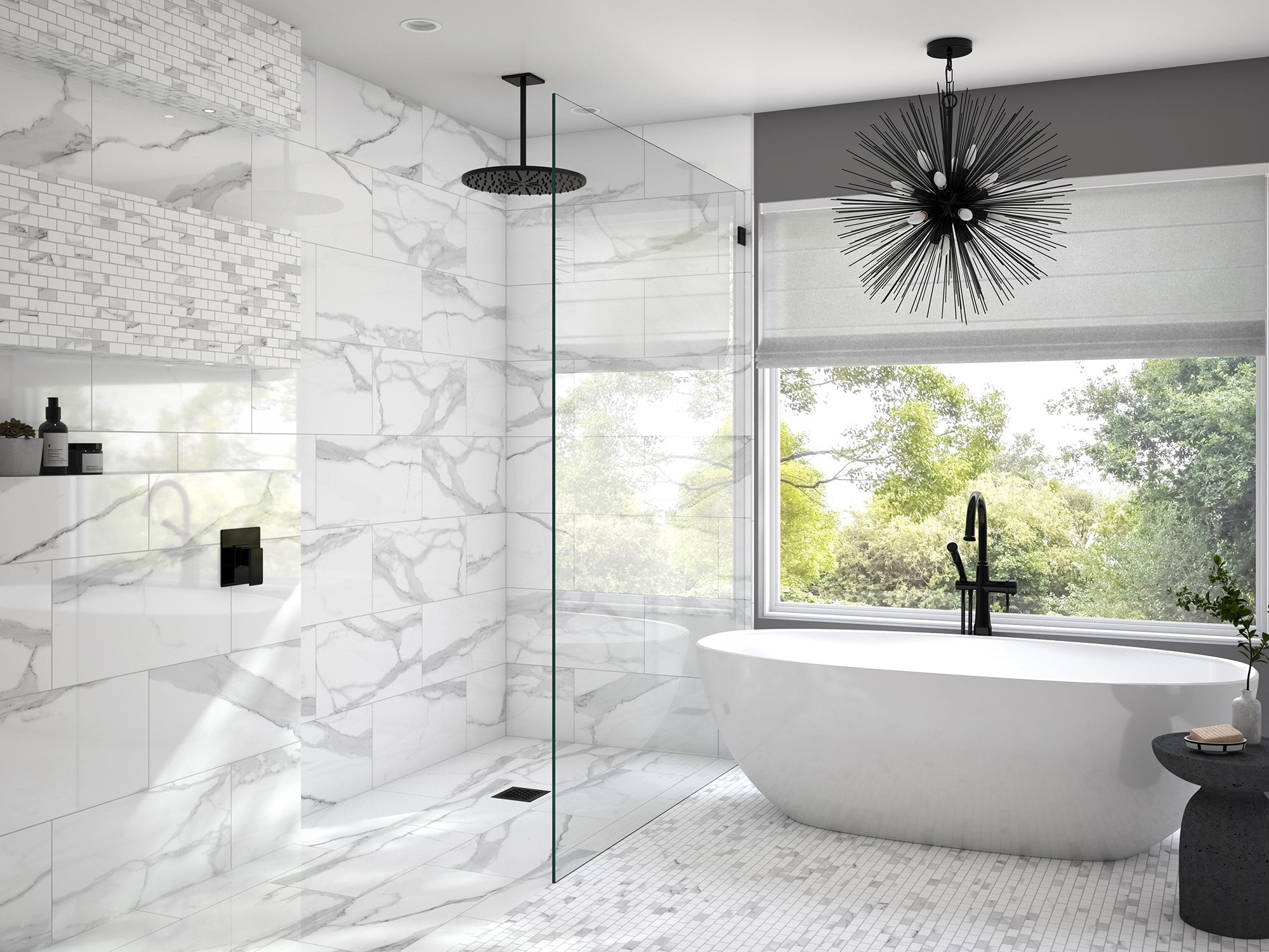 Anthology Marbleridge Reserve 12" x 24" Porcelain Tile Ashen Silk Matte