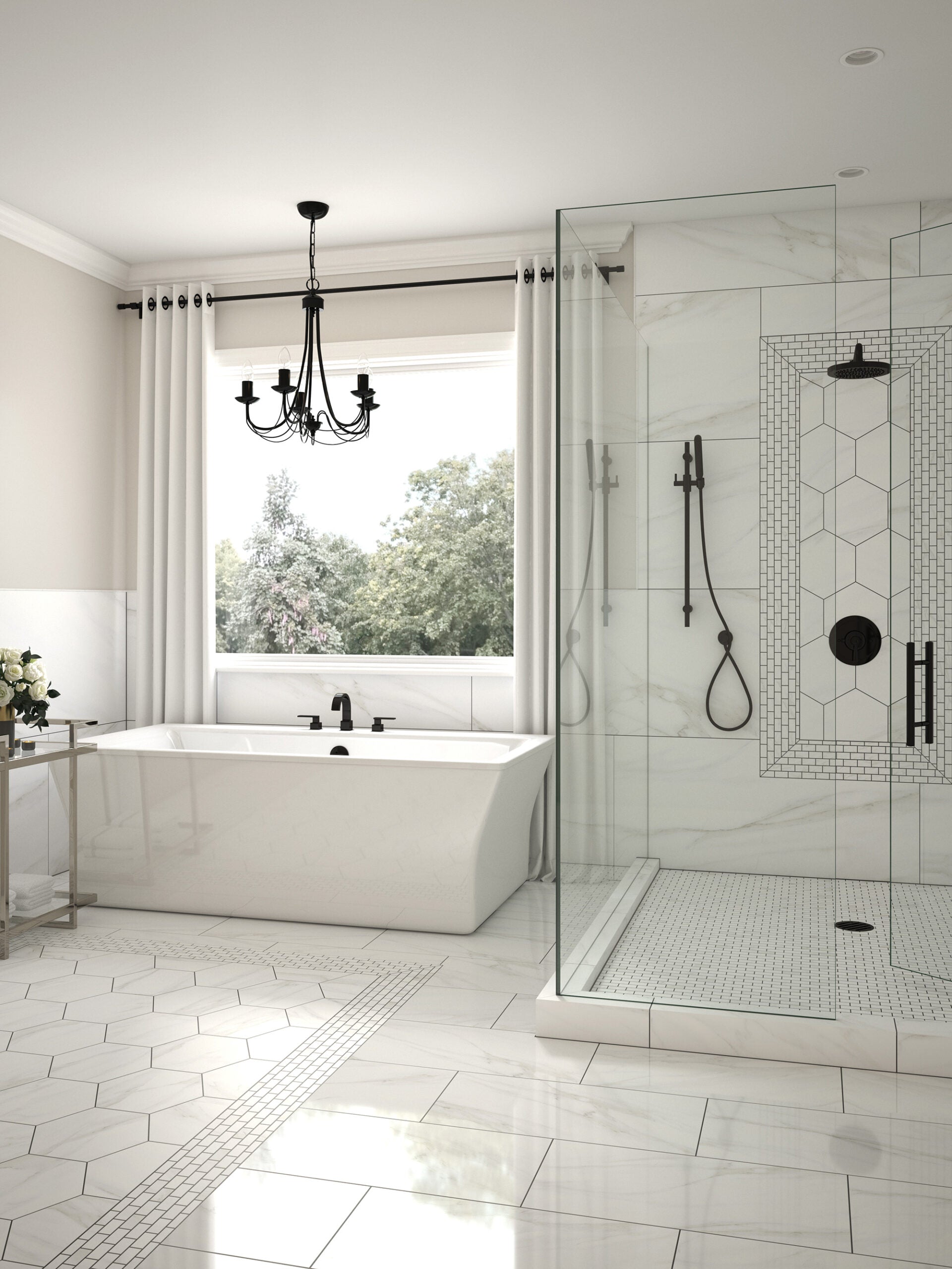 Anthology Marbleridge Reserve 12" x 24" Porcelain Tile Dusky Onyx Polished