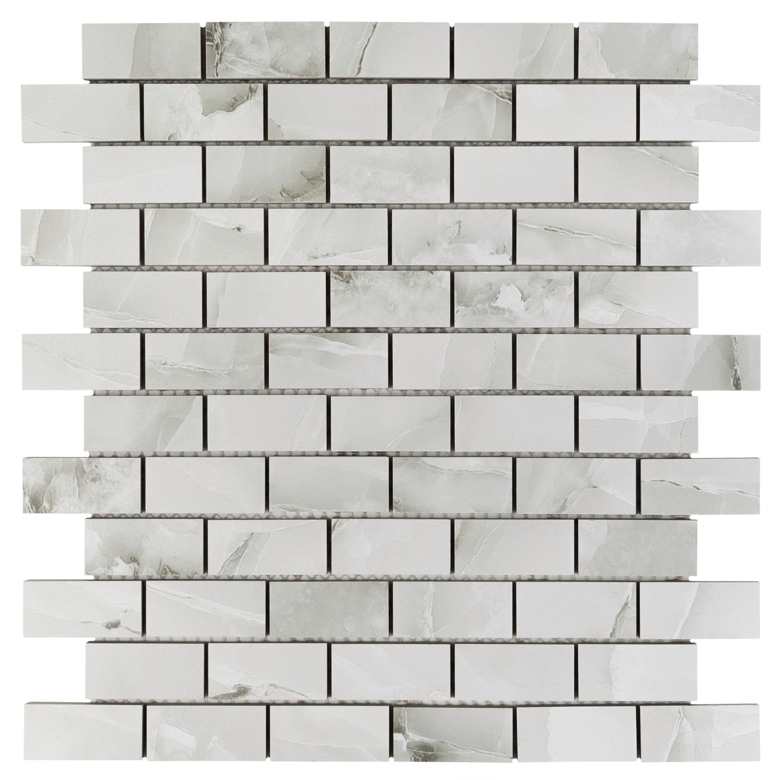 Anthology Marbleridge Reserve 1 x 2 11" x 11" Porcelain Mosaic 