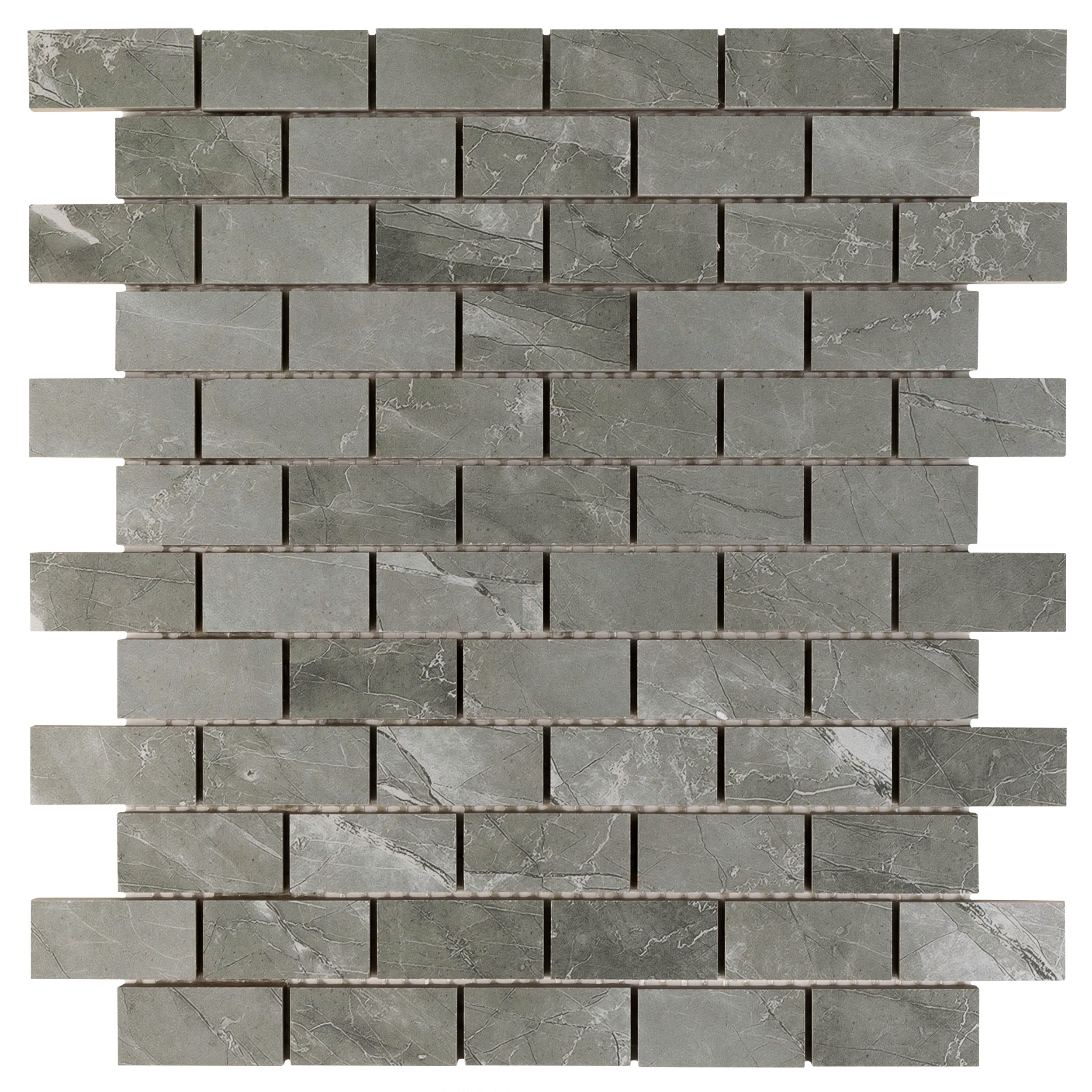 Anthology Marbleridge Reserve 1 x 2 11" x 11" Porcelain Mosaic 