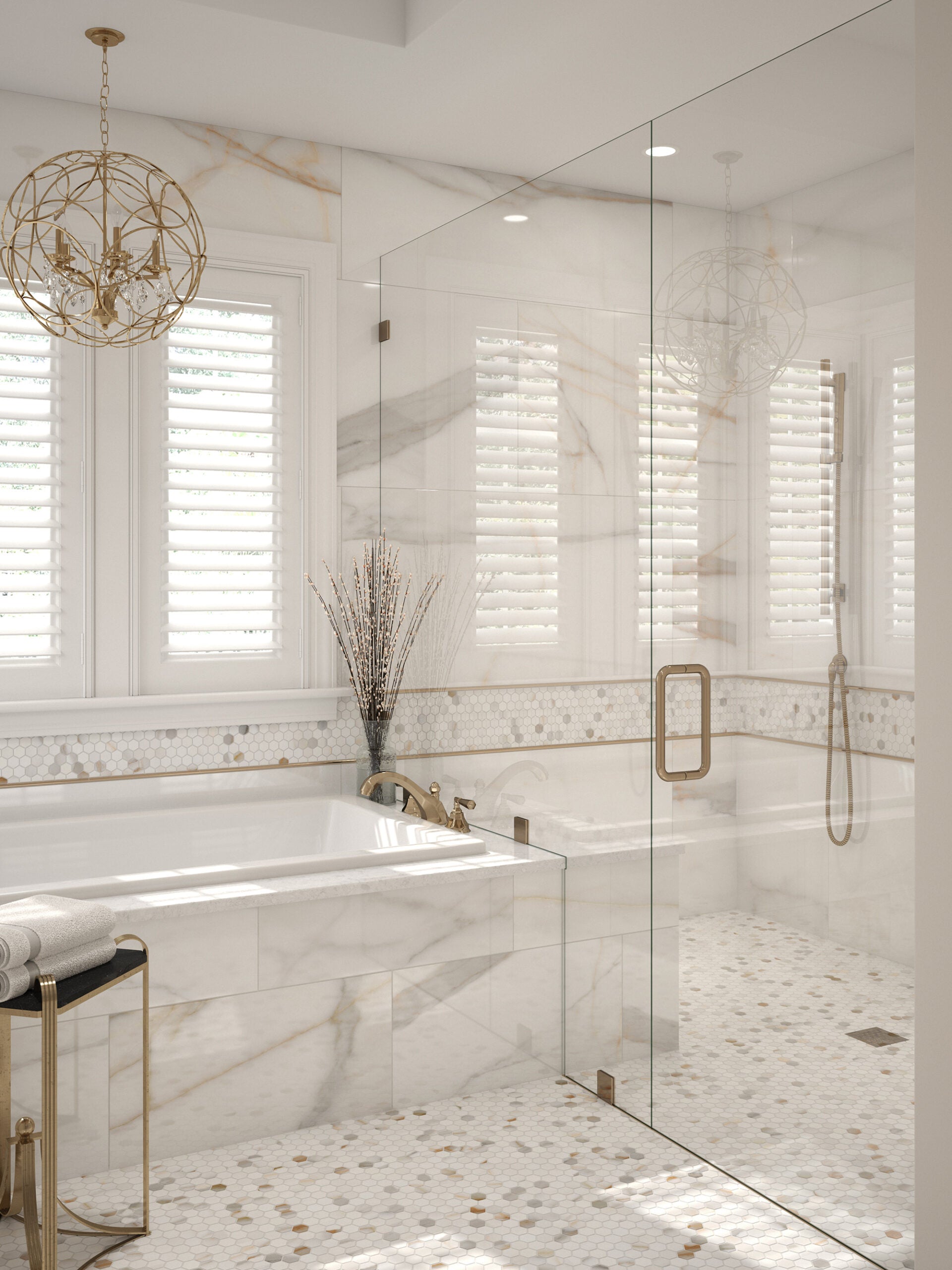 Anthology Marbleridge Reserve 12" x 24" Porcelain Tile Italia Oro Polished