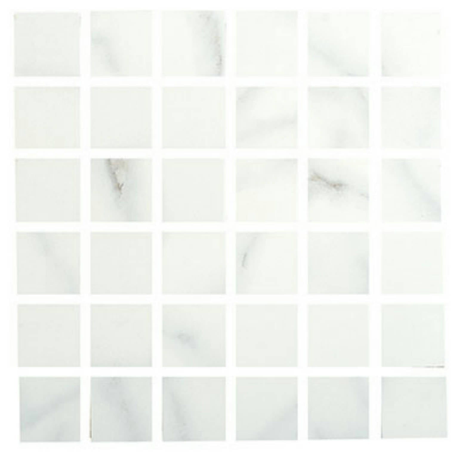 Alfagres Calacata 2 x 2 12" x 12" Ceramic Mosaic 