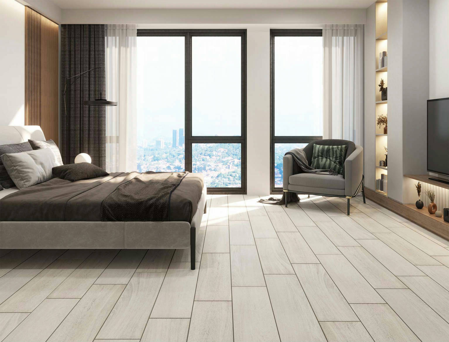 Alfagres Aspen 9" x 36" Ceramic Tile Gris