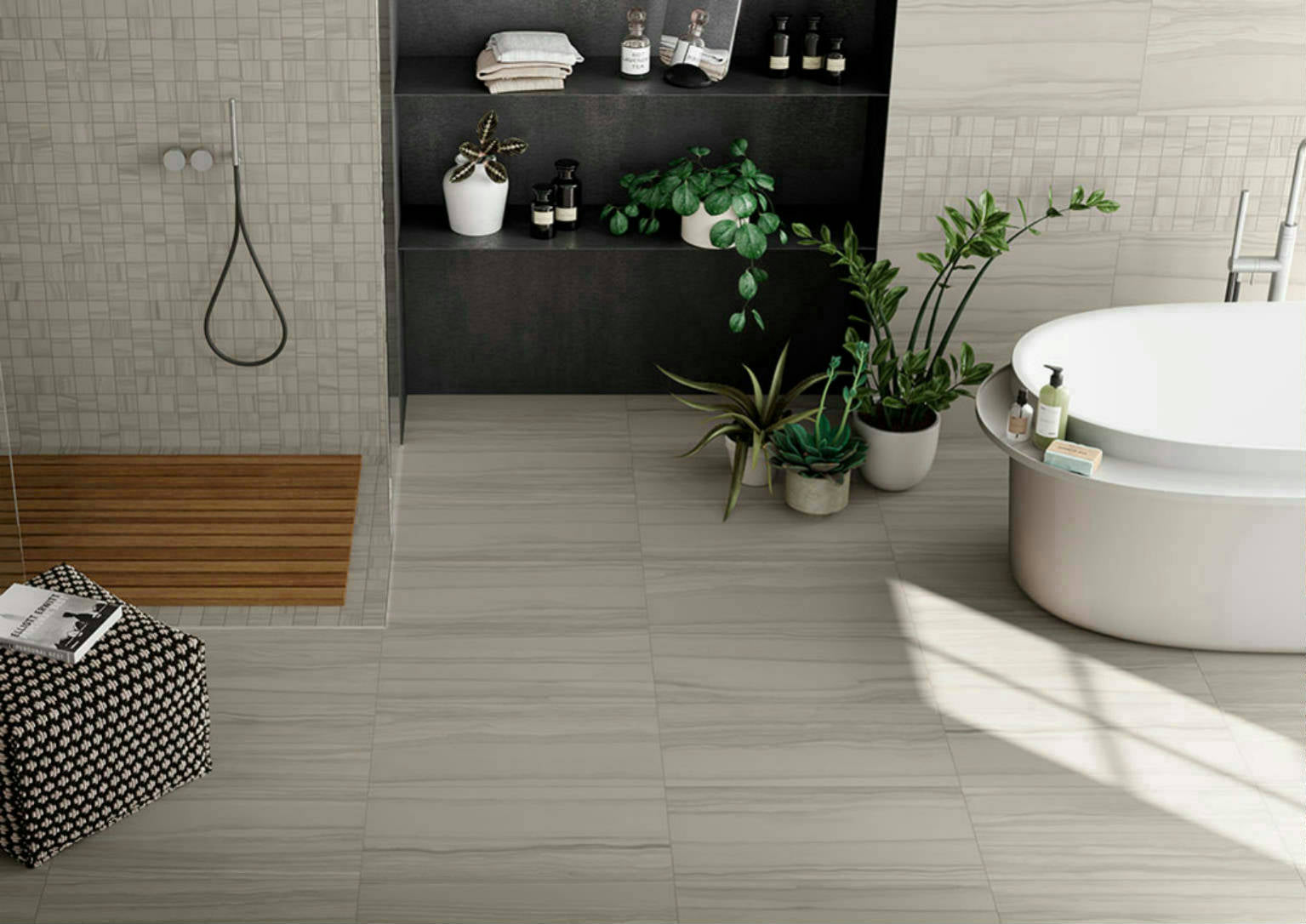 Alfagres Boston 12" x 24" Porcelain Tile Boston Silver