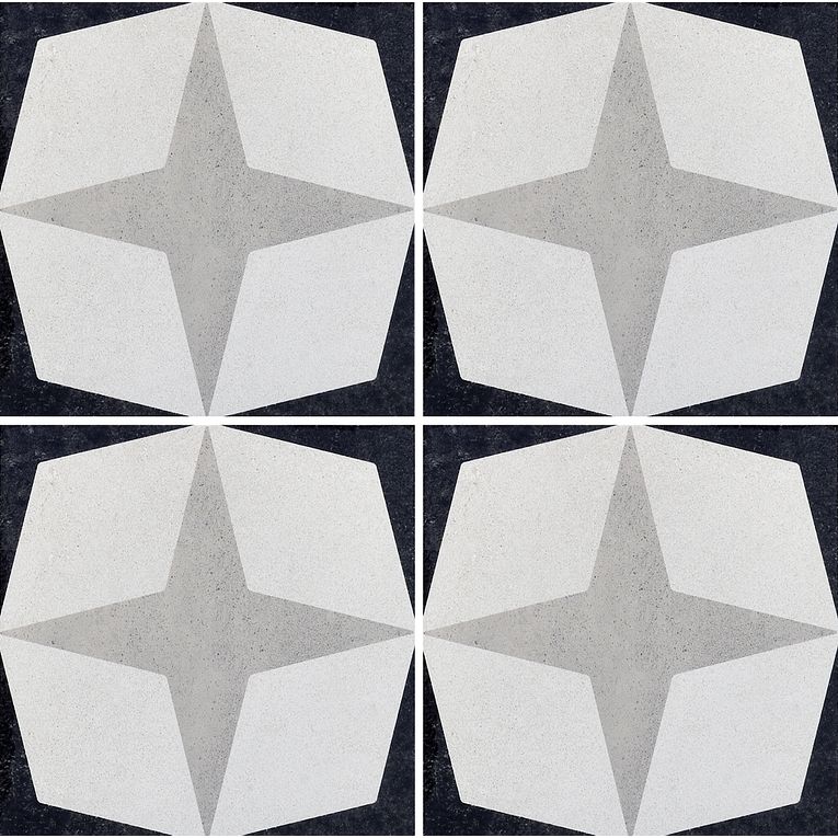 Arizona Tile Cementine B&W 8" x 8" Porcelain Tile