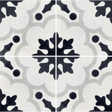 Arizona Tile Cementine B&W 8" x 8" Porcelain Tile