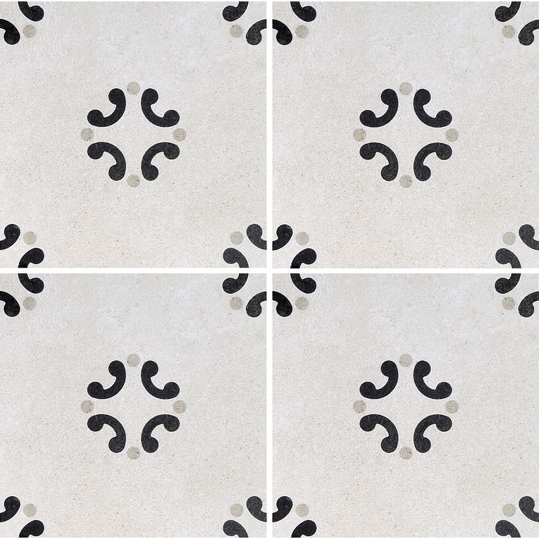 Arizona Tile Cementine B&W 8" x 8" Porcelain Tile