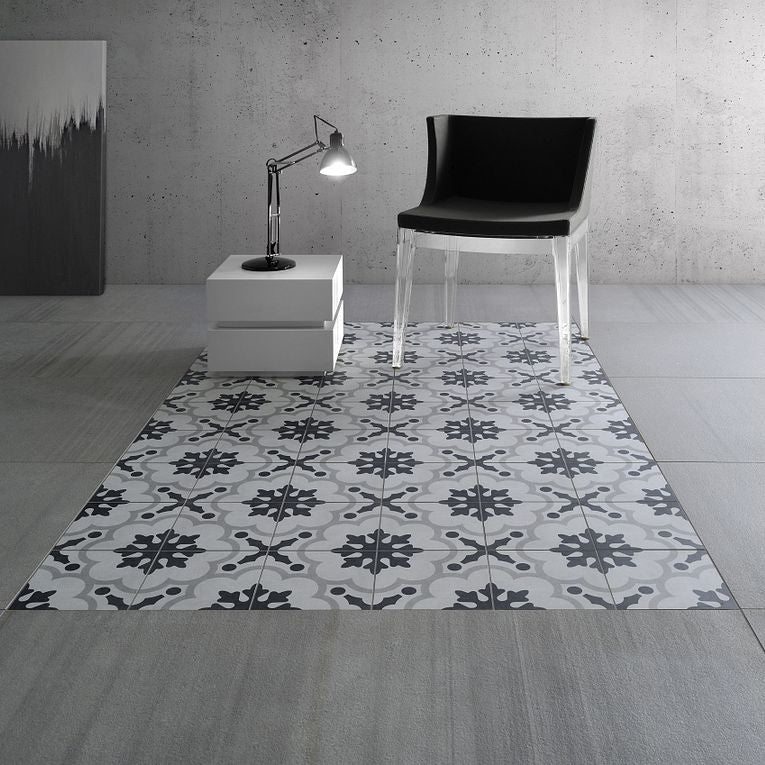 Arizona Tile Cementine B&W 8" x 8" Porcelain Tile