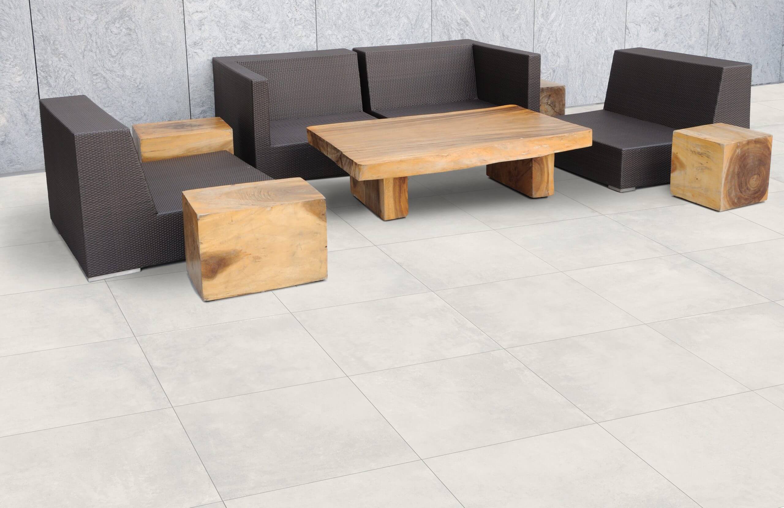 Happy Floors Parker 24" x 48" Porcelain Paver White