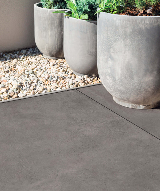 Happy Floors Parker 24" x 48" Porcelain Paver Anthracite
