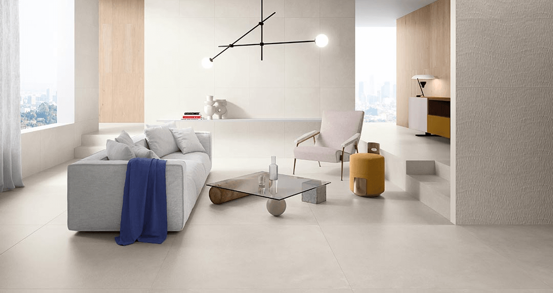 Happy Floors Phase 12" x 24" Porcelain Tile Ecru