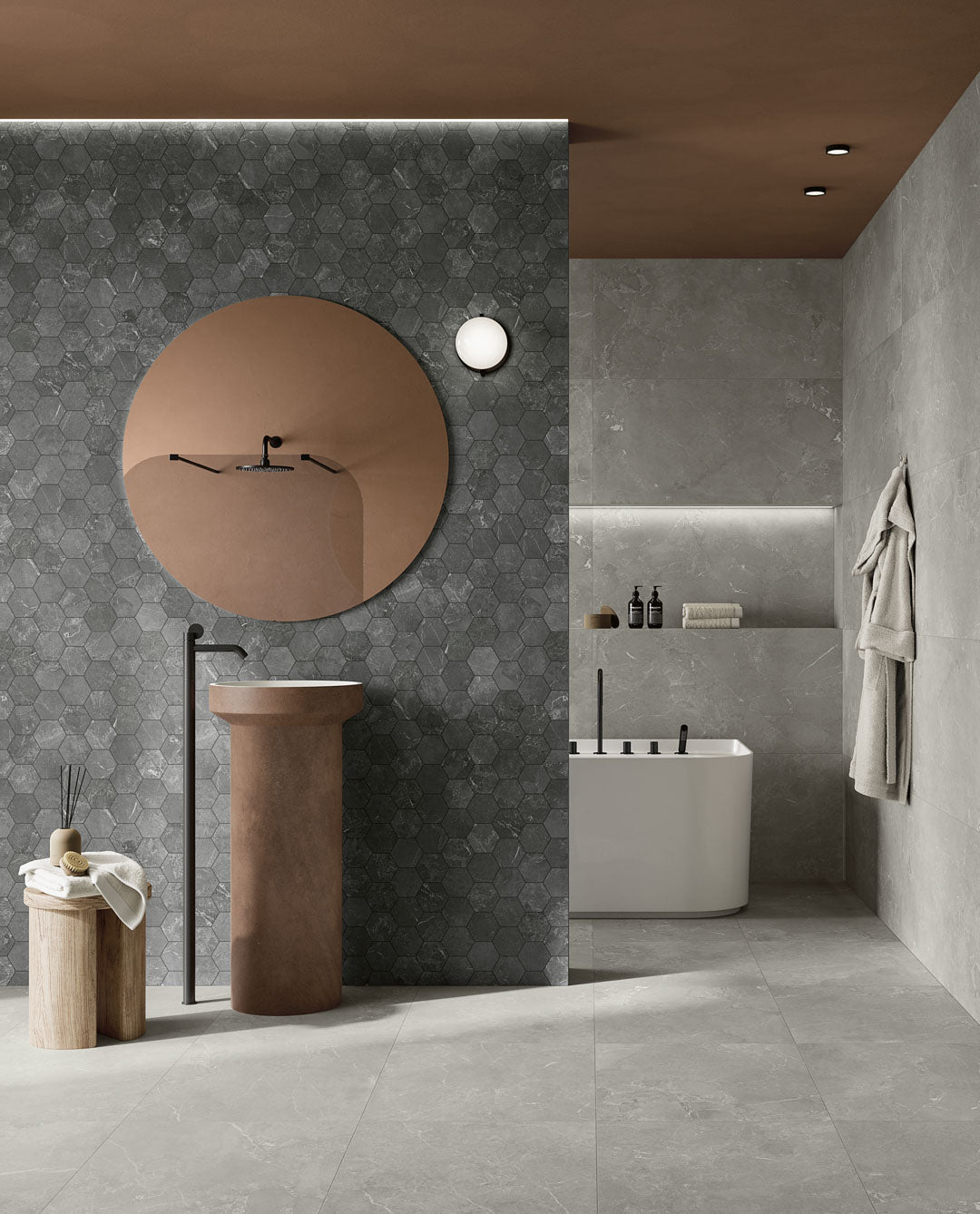 Del Conca USA Horizons 24" x 24" Porcelain Tile Gray