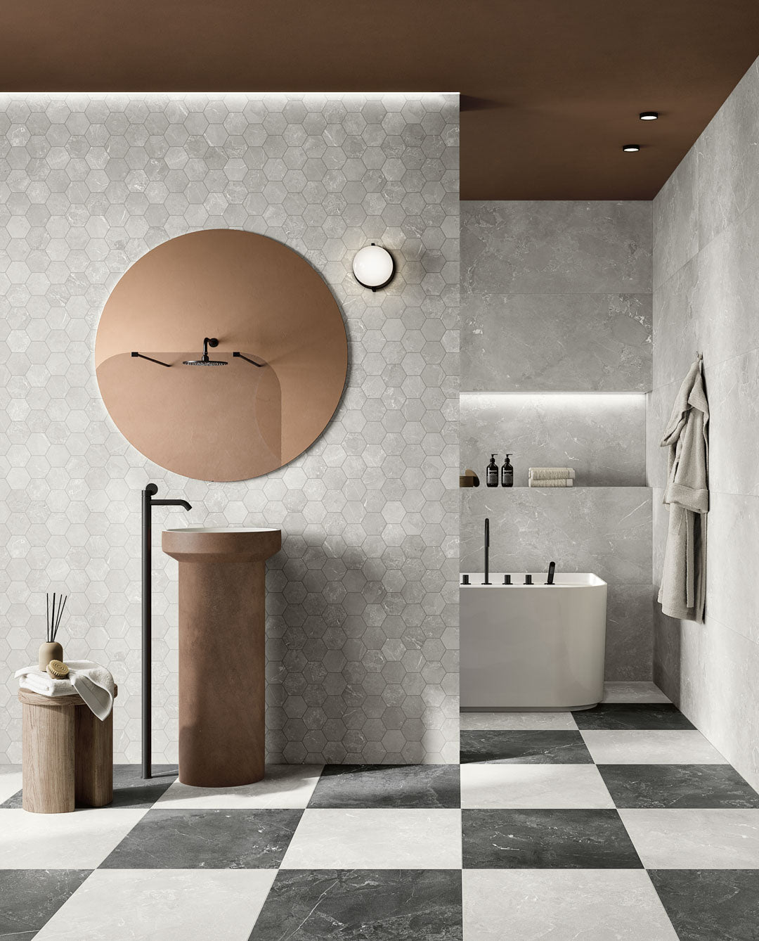 Del Conca USA Horizons 24" x 24" Porcelain Tile White