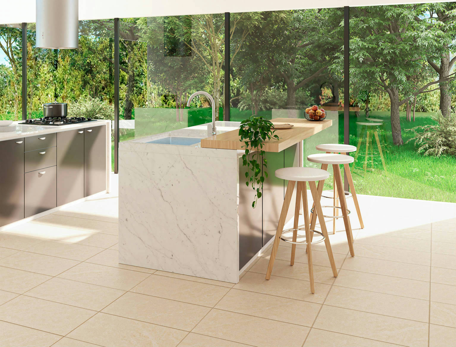 Alfagres Lory 12" x 24" Ceramic Tile Light Gray