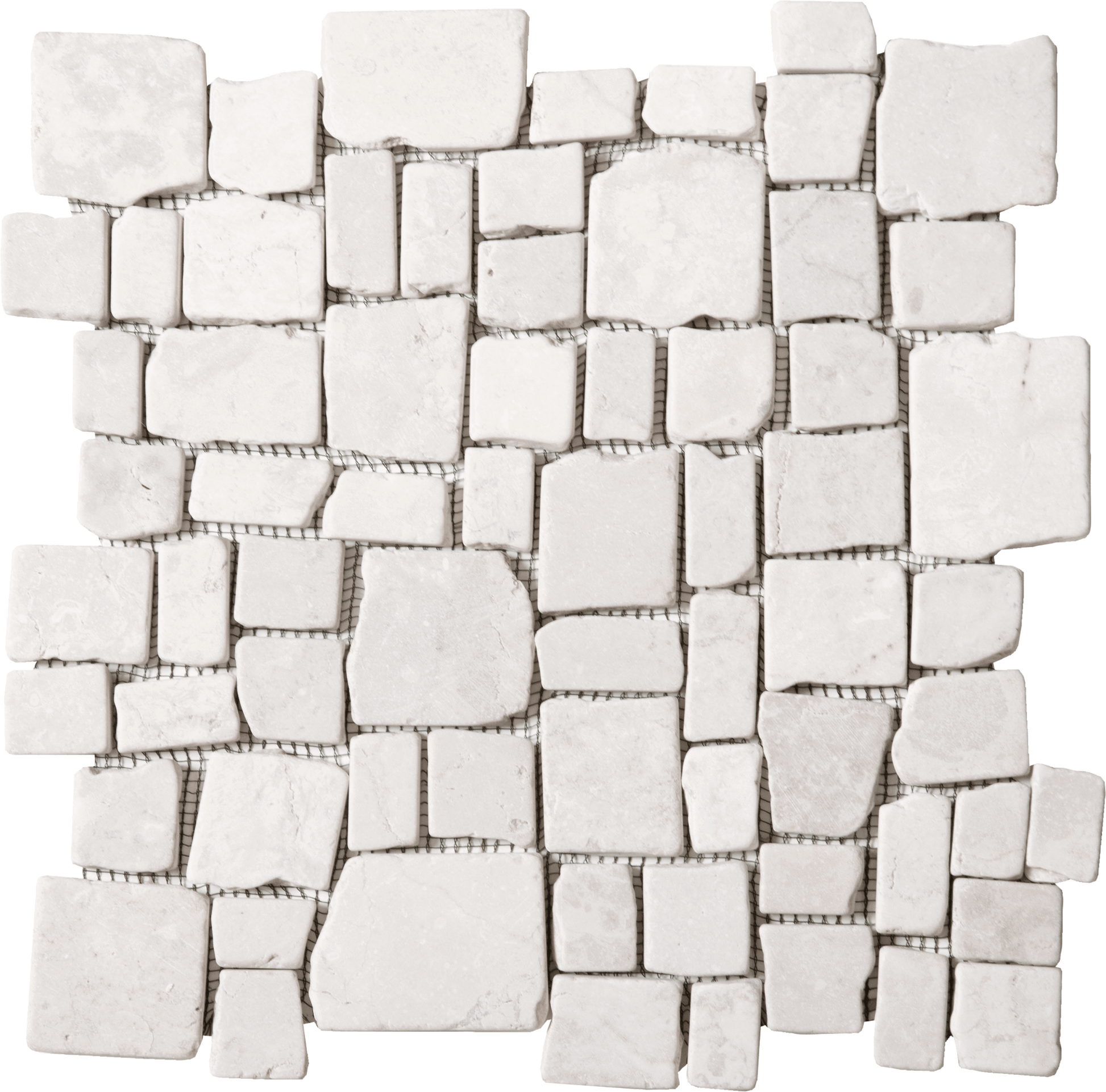Bati Orient Cubic Opus 12" x 12" Marble Mosaic White