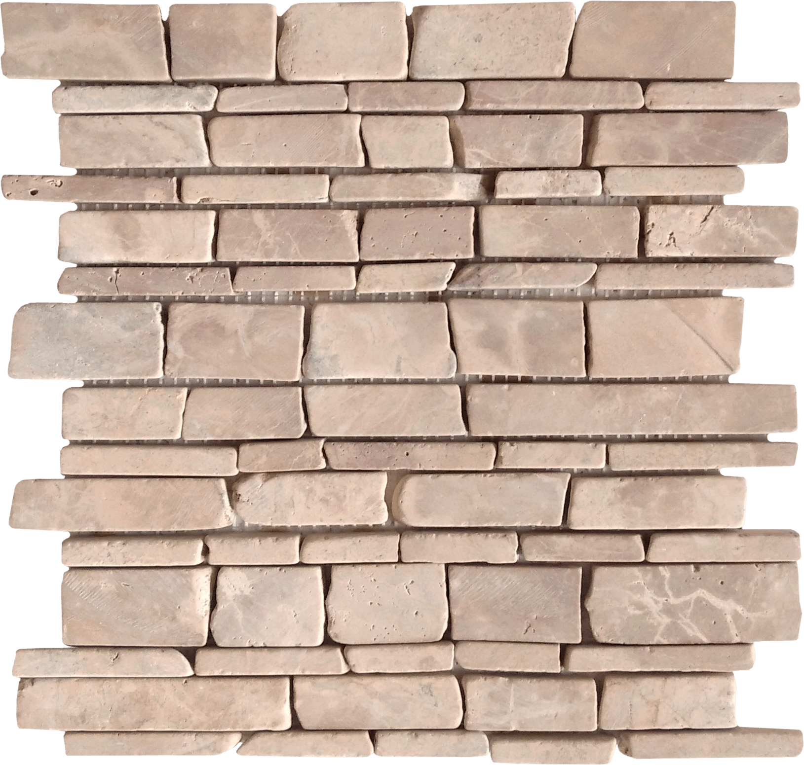 Bati Orient Marble Random Flat Stick 11.6" x 12" Marble Mosaic Cappuccino