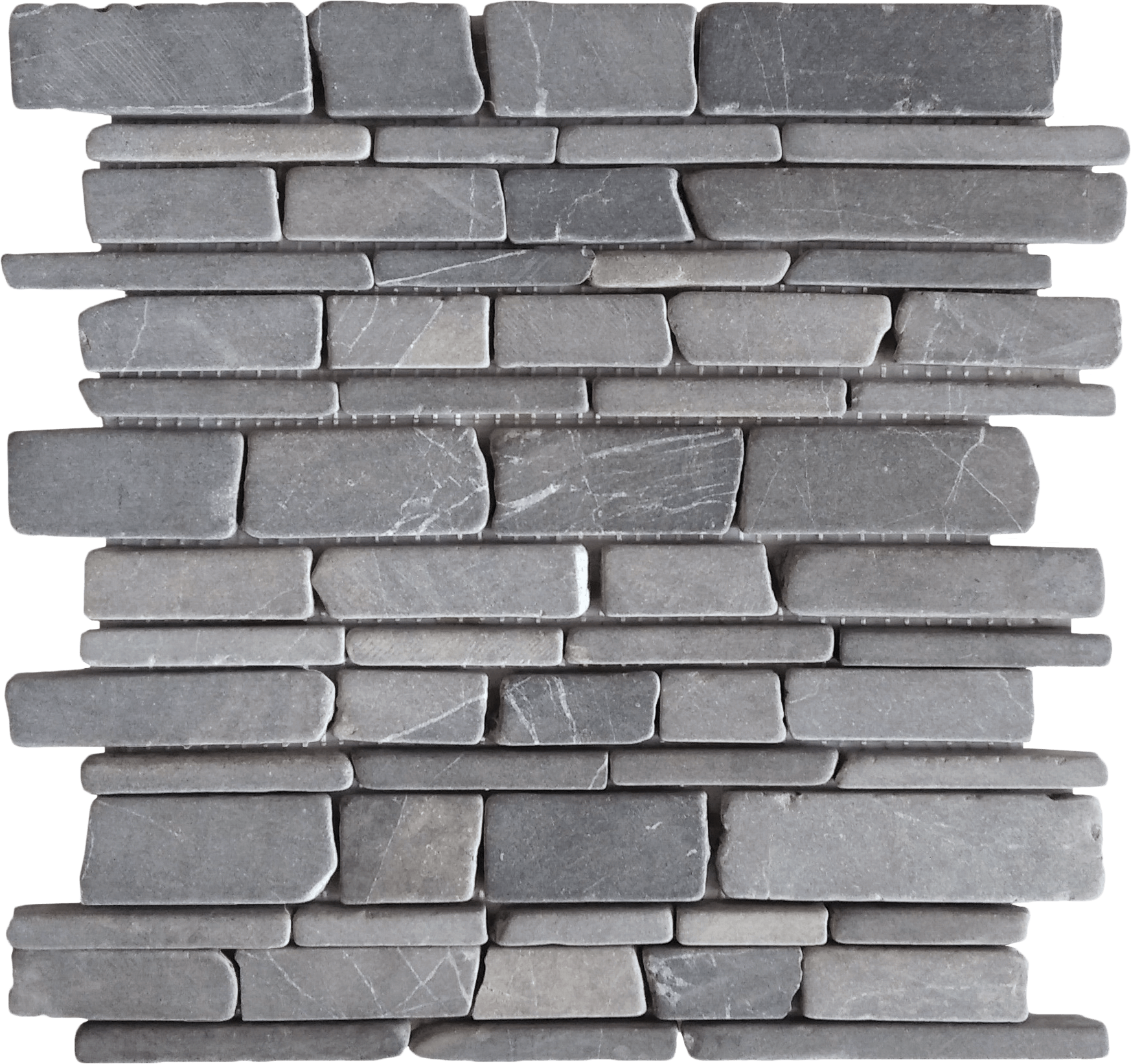 Bati Orient Marble Random Flat Stick 11.6" x 12" Marble Mosaic Grey