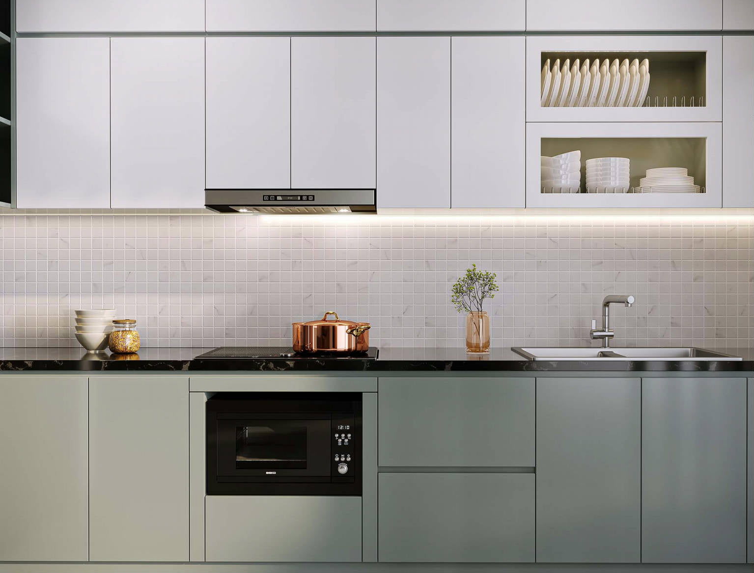 Alfagres Calacata 2 x 2 12" x 12" Ceramic Mosaic Grey