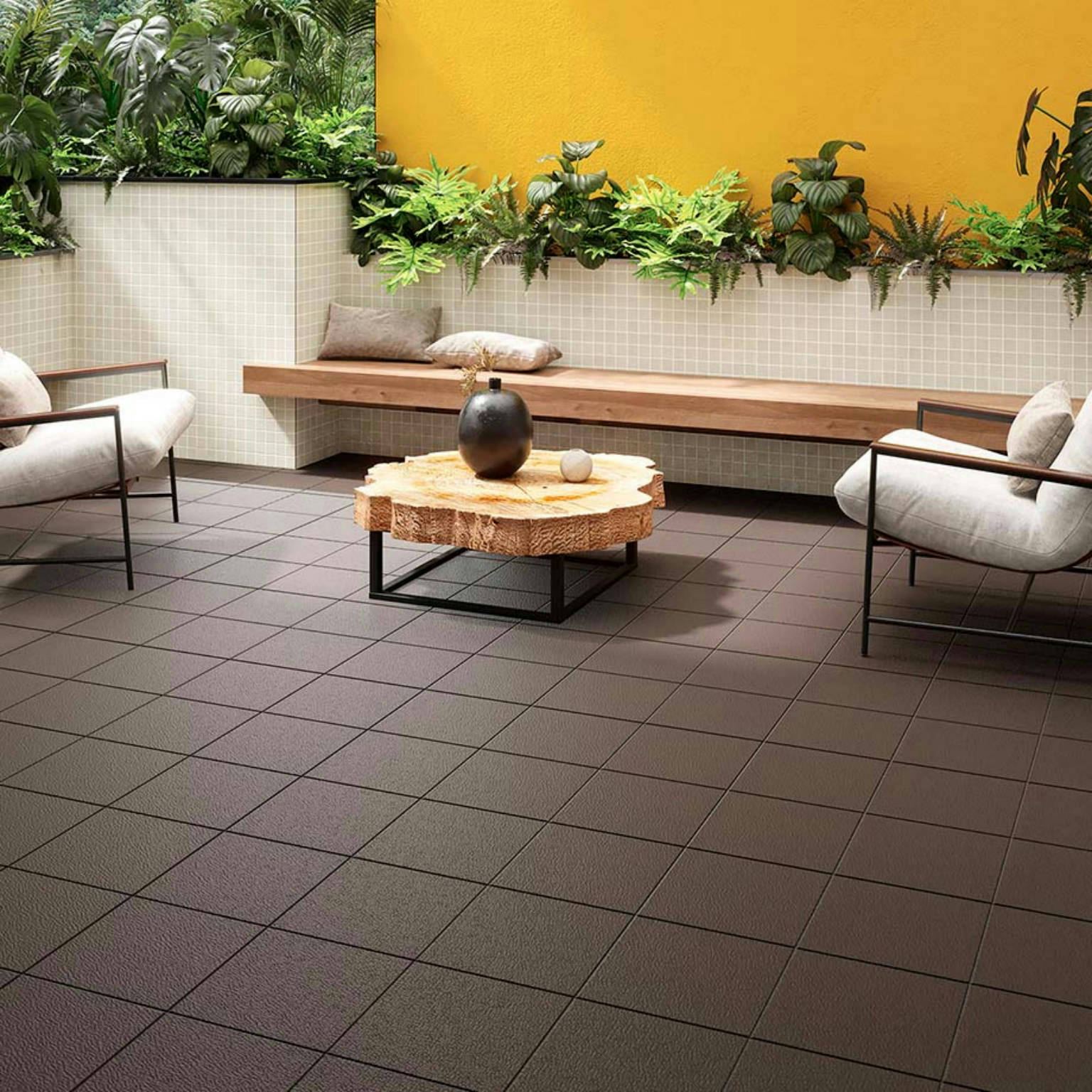 Alfagres Emilia 12" x 12" Ceramic Mosaic Beige