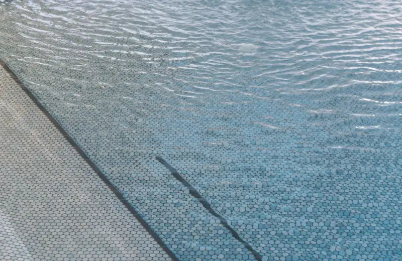 Agrob Buchtal Loop 0.5" x 0.5" Round 12.44" x 12.44" Porcelain Mosaic Arctic White