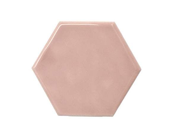 American Olean Playscapes 4" Hex 4.25" x 4.88" Ceramic Tile Peony