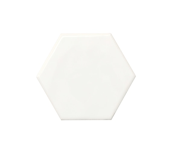 American Olean Playscapes 4" Hex 4.25" x 4.88" Ceramic Tile Meringue