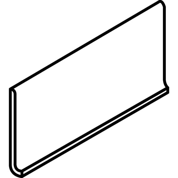 American Olean Union 6" x 12" Porcelain Cove Base Platinum White