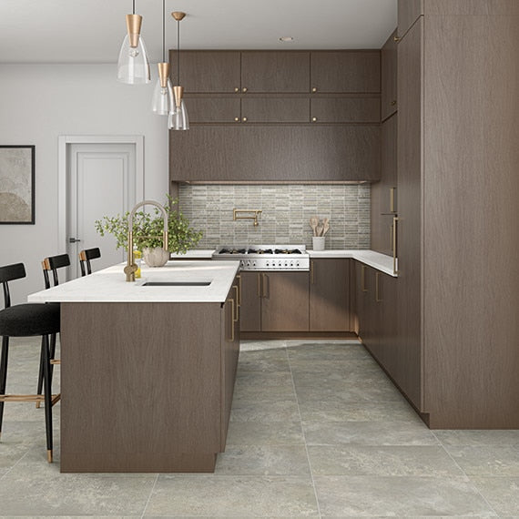 American Olean Urban Essence 1 x 6 Stacked 12" x 12" Porcelain Mosaic Sand