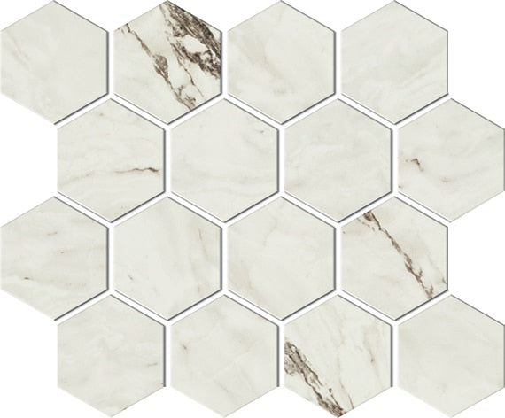 American Olean Foyer 3" Hexagon 12" x 14" Porcelain Mosaic Summit