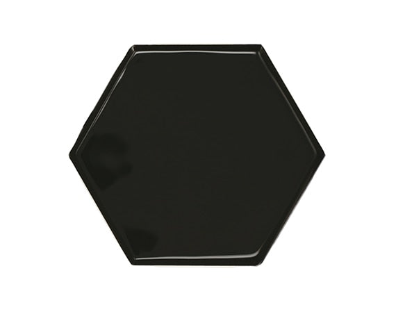 American Olean Playscapes 4" Hex 4.25" x 4.88" Ceramic Tile Pitch Black