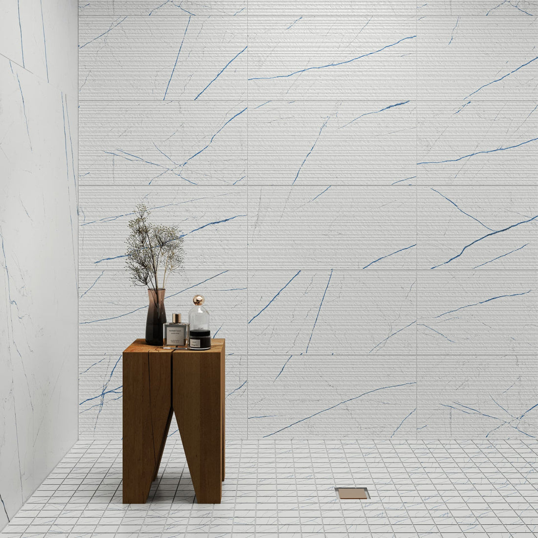 Atlas Concorde Beyond Calacatta 2 x 2 11.75" x 11.75" Porcelain Mosaic Ocean White